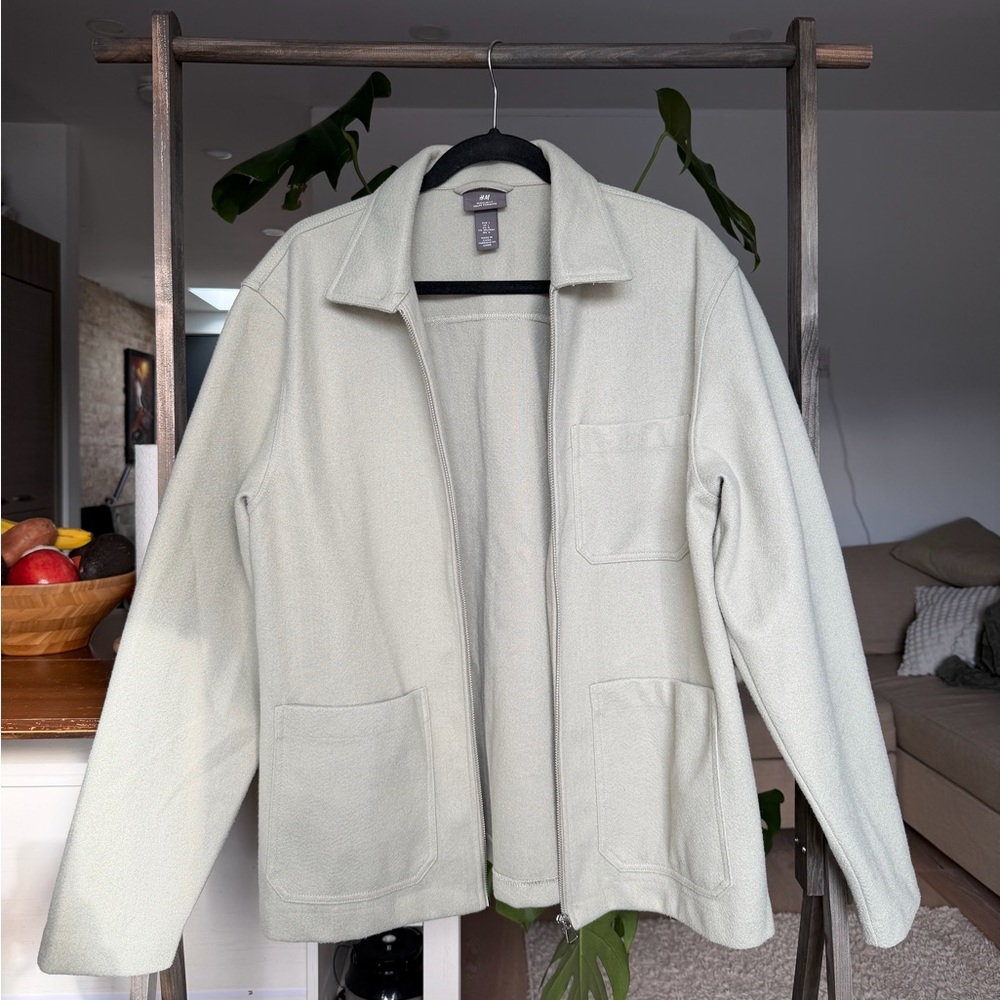 H&M Men's Light Green Shirt Jacket